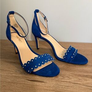 NEW Nine West Royal Blue Suede Heels, 7.5